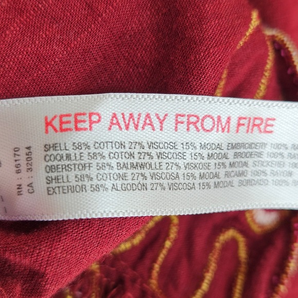 By Anthropologie Pintuck Embroidered Mini Dress Red Size‎ S - Picture 7 of 11